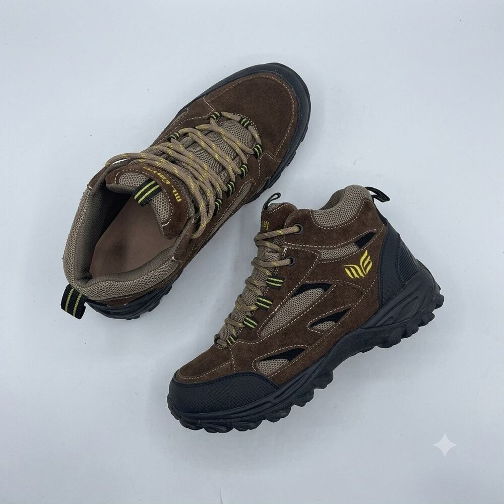 Mt Emey Outdoor Hiking Boots Leather High Brown Comfort Orthotic Mens 8